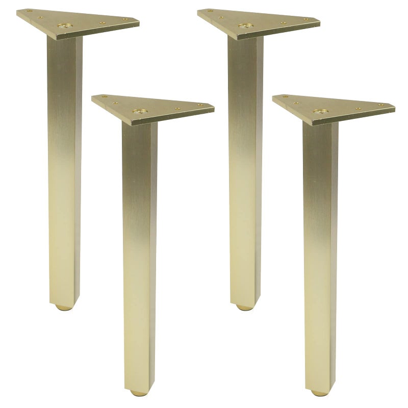 Geesatis 4 Pcs Height 300Mm/12Inch Furniture Legs Matte Gold Table Desk Legs Decor Furniture Replacement Legs Feet, With Mounting Screws - Image 1