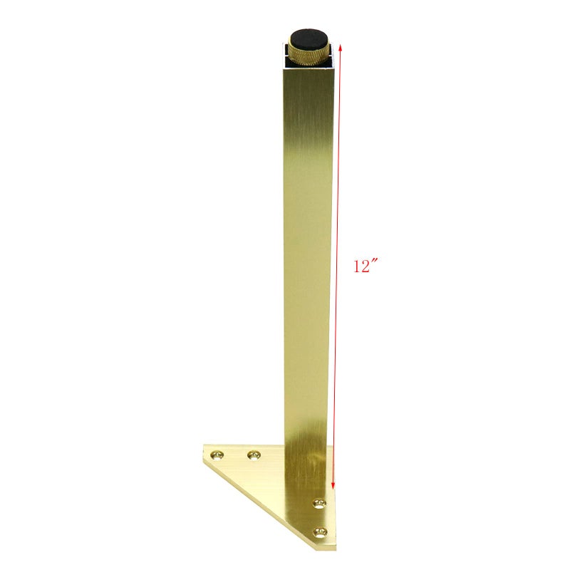 Geesatis 4 Pcs Height 300Mm/12Inch Furniture Legs Matte Gold Table Desk Legs Decor Furniture Replacement Legs Feet, With Mounting Screws - Image 4