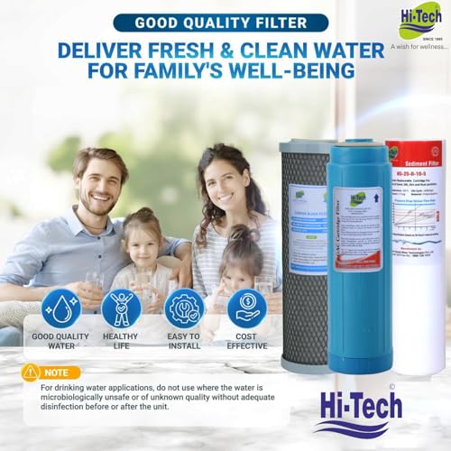 Hi-Tech Replacement CTO GAC PP Cartridges Filter Set 10 Inch for Under Sink RO Water Purifier - 3 Pcs - Image 4