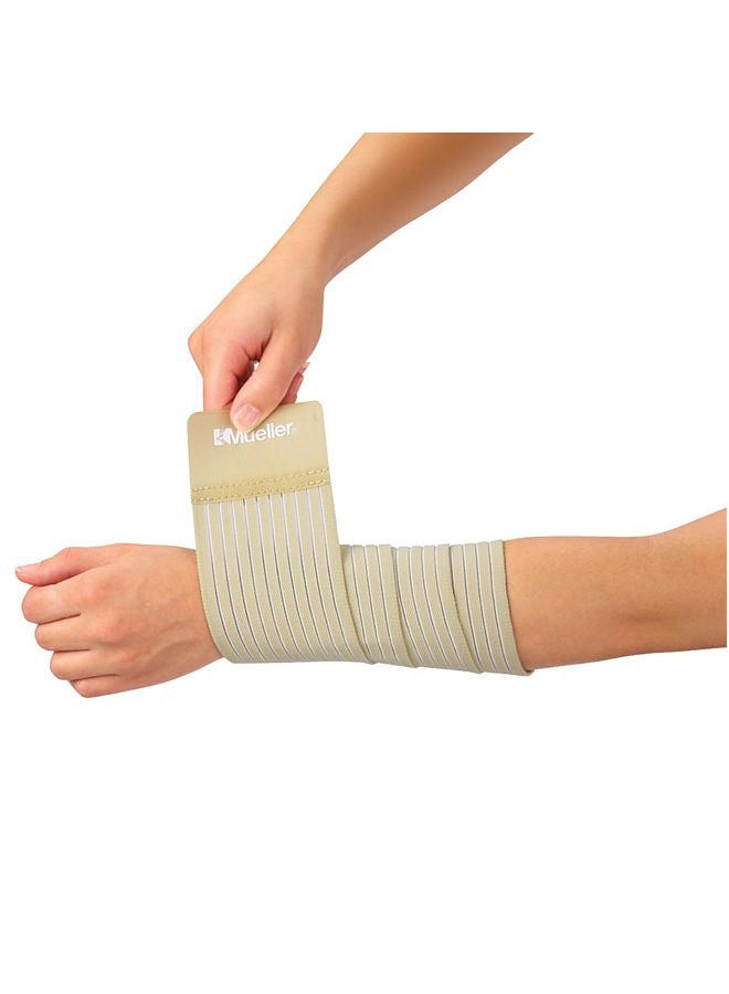 Mueller Sports Medicine All-Purpose Support Wrap for Men and Women, Adjustable Compression for Joint and Muscle Support, Beige, Regular (Pack of 1) - Image 5
