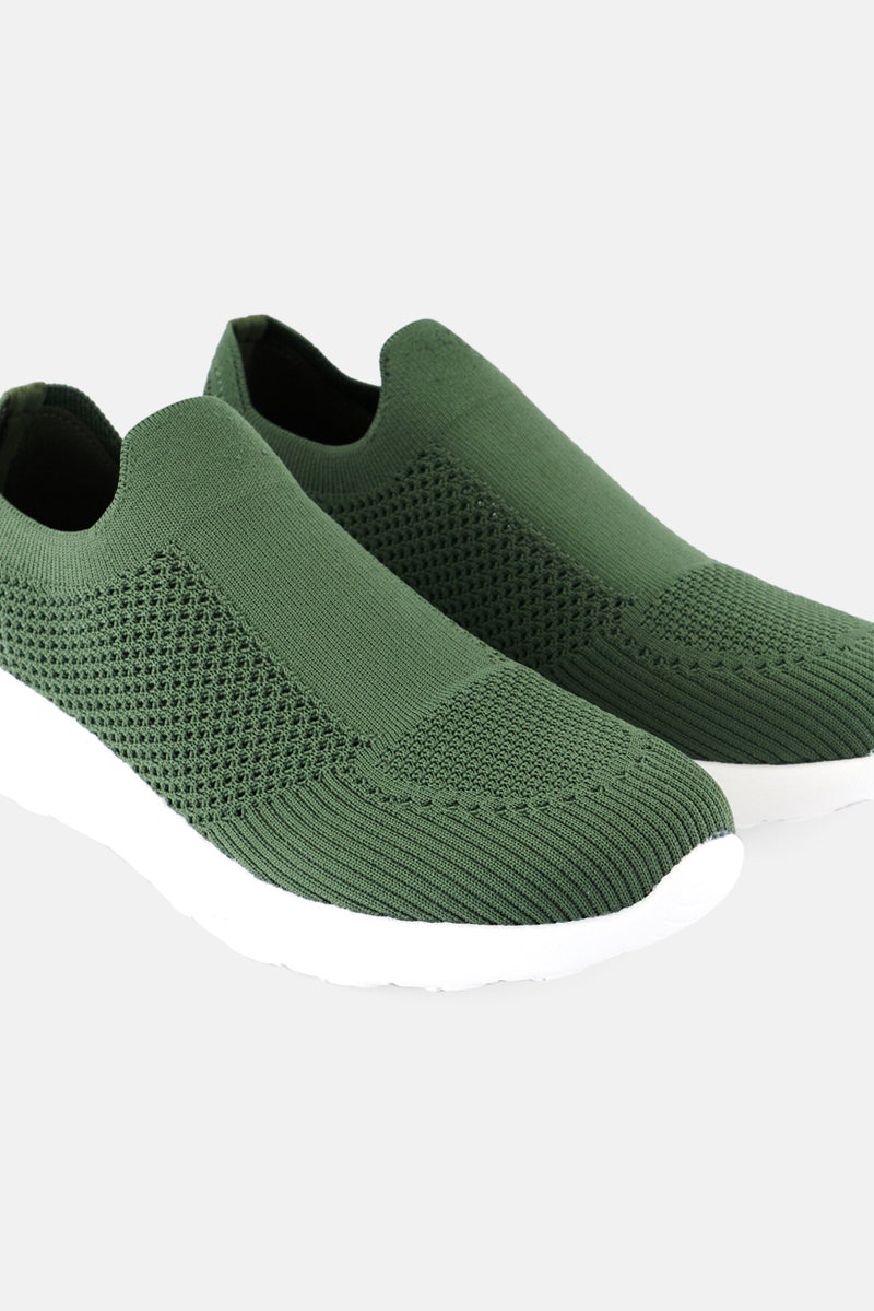 RBX Men Slip On Training Shoes, Olive - Image 3