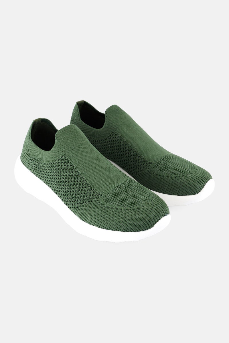 RBX Men Slip On Training Shoes, Olive - Image 1