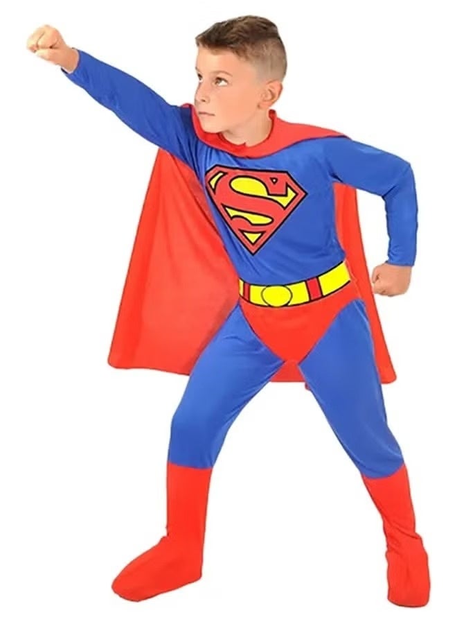 Superman Costume Small Size Comfortable Breathable Party Cosplay Costume Superhero Party Costume Role Play Costume - Image 1