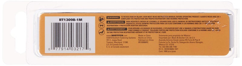 BOSTITCH 18 Gauge Brad Nails, 1-Inch, 1000 per Box (BT1309B-1M) - Image 2