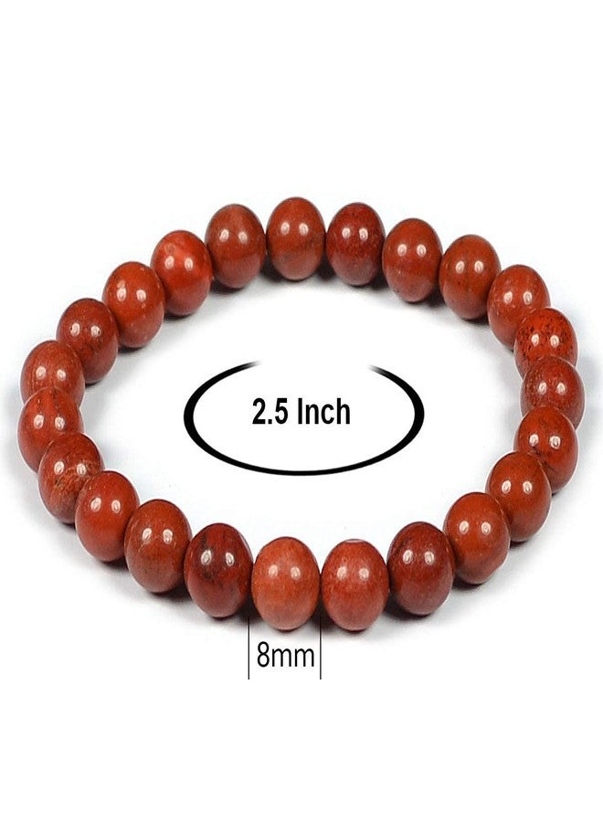 GEMTUB Certified Natural Red Jasper Crystal | 8mm Round Beads Stone for Reiki & Crystal Healing - Image 4