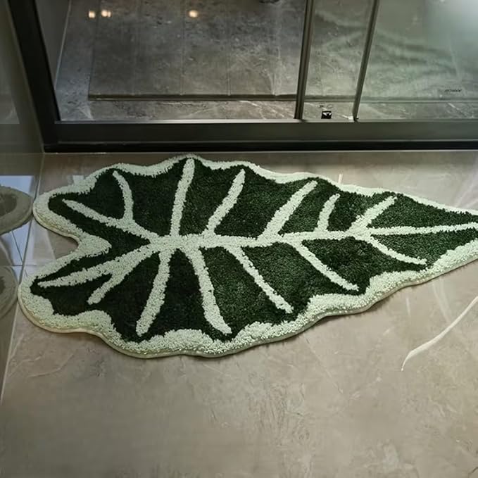 Tnessential Tropical Green Leaf Rug - Image 1