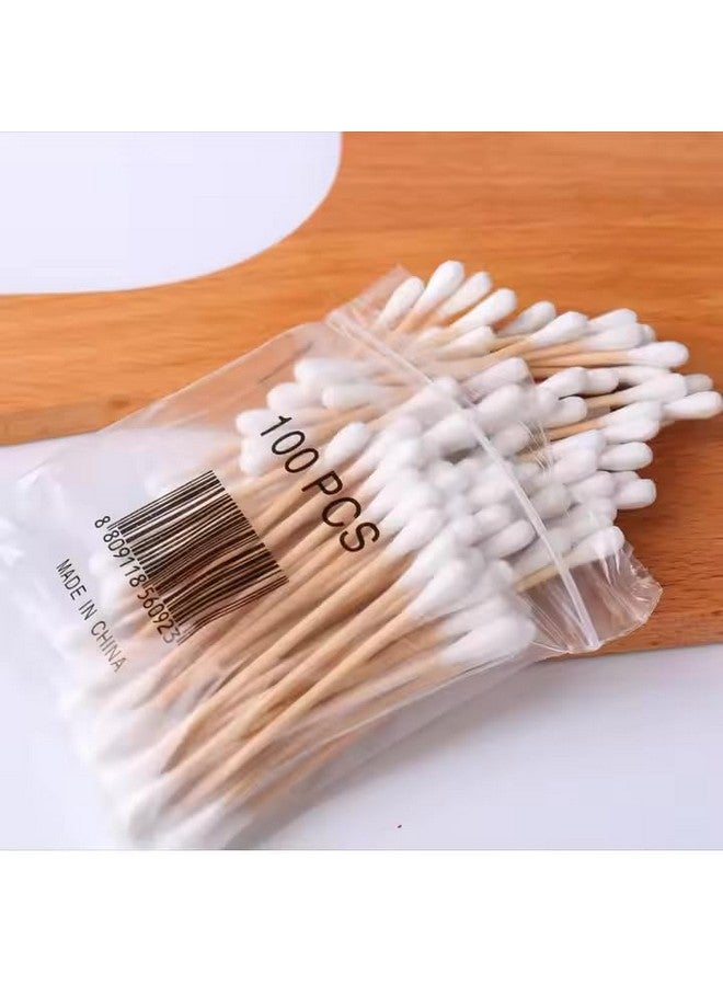 500 Bamboo Cotton EarBuds Ear Cleaning Buds Wooden Cotton Swabs Eco Friendly Ear Swabs 100% Pure Cotton Buds (500 Buds) Pack of 5 - Image 2