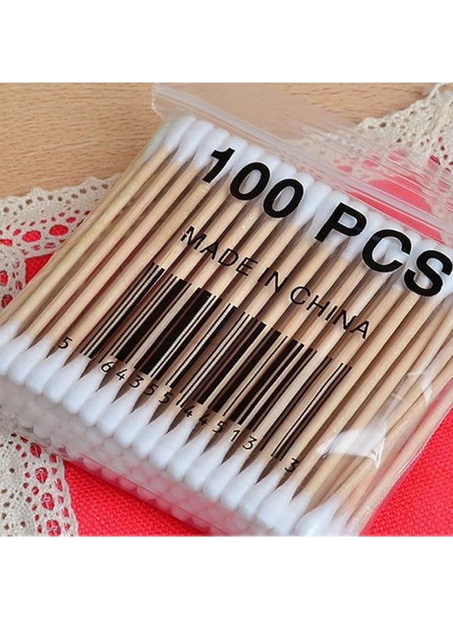 500 Bamboo Cotton EarBuds Ear Cleaning Buds Wooden Cotton Swabs Eco Friendly Ear Swabs 100% Pure Cotton Buds (500 Buds) Pack of 5 - Image 1