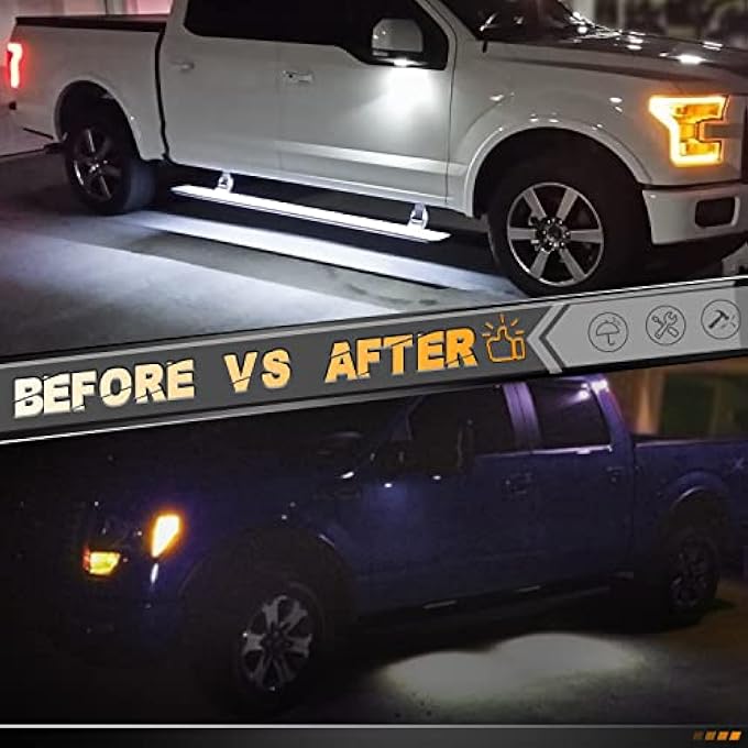 HERCOO Led Side Mirror Puddle Light Lamp Assambly Compatible With Ford F150 Ranger Edge Fusion Explorer Expedition Flex Taurus X 6000K White Pack Of 2 - Image 3