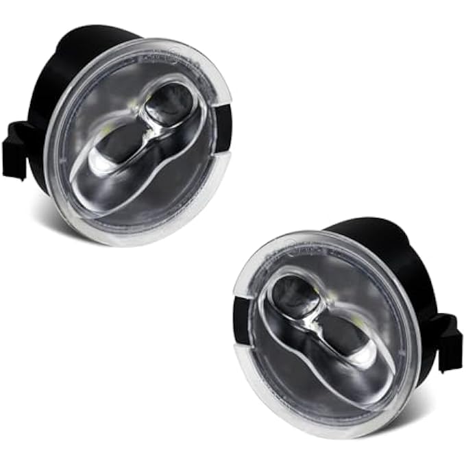 HERCOO Led Side Mirror Puddle Light Lamp Assambly Compatible With Ford F150 Ranger Edge Fusion Explorer Expedition Flex Taurus X 6000K White Pack Of 2 - Image 1
