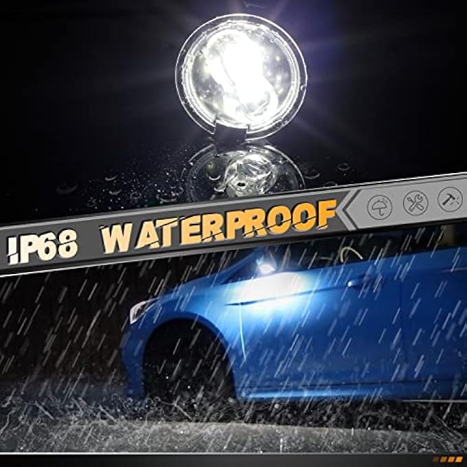 HERCOO Led Side Mirror Puddle Light Lamp Assambly Compatible With Ford F150 Ranger Edge Fusion Explorer Expedition Flex Taurus X 6000K White Pack Of 2 - Image 5