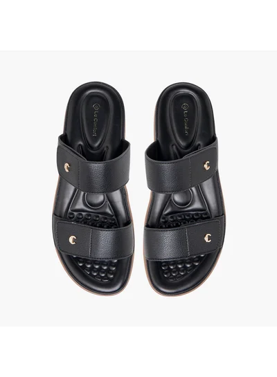 Le Confort Women Textured Slip-On Comfort Sandals