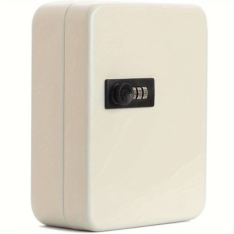 Black Key Box 20 Keys Wall Mounted Pin Code Dial Type Lock Pouch Key Management For Office Home With Keychain - Image 3