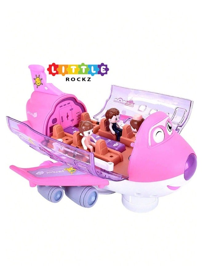 Little Rockz Airplane Bump and Go Action Toys with LED Flashing Lights & Sounds for Toddlers - Image 1