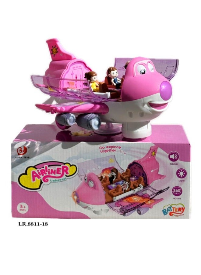 Little Rockz Airplane Bump and Go Action Toys with LED Flashing Lights & Sounds for Toddlers - Image 4