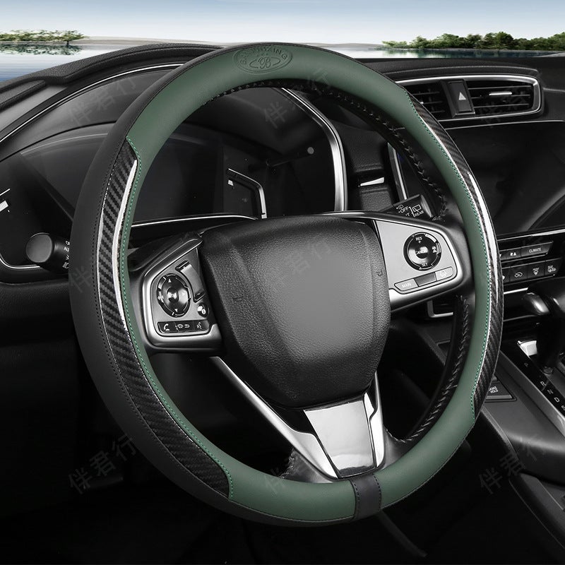 New Car Steering Wheel Cover For All Seasons, Non-Slip, Comfortable Carbon Fiber Car Handlebar Cover, Car Handlebar Cover - Image 4