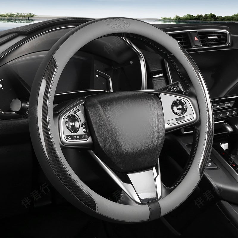 New Car Steering Wheel Cover For All Seasons, Non-Slip, Comfortable Carbon Fiber Car Handlebar Cover, Car Handlebar Cover - Image 5