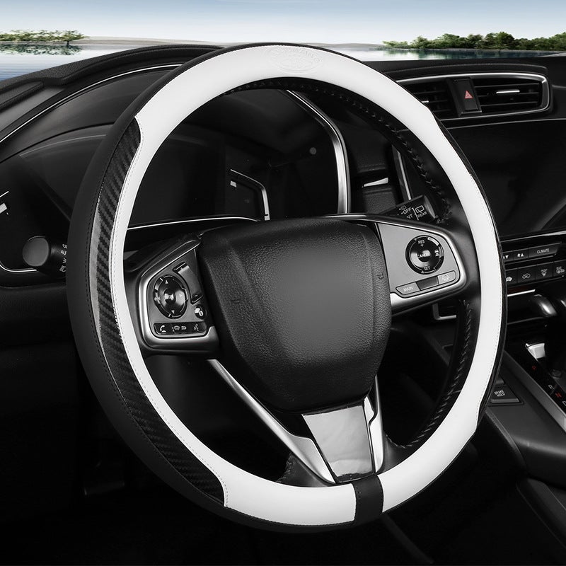 New Car Steering Wheel Cover For All Seasons, Non-Slip, Comfortable Carbon Fiber Car Handlebar Cover, Car Handlebar Cover - Image 1