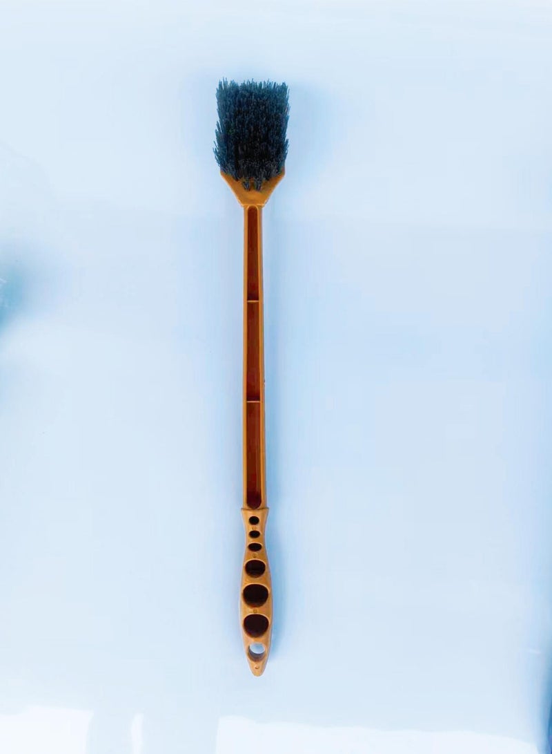 جاسارا فرشاة تواليت، تصميم منحني سهل الإمساك بمقبض طويل، عبوة واحدة / لون عشوائي - Image 2