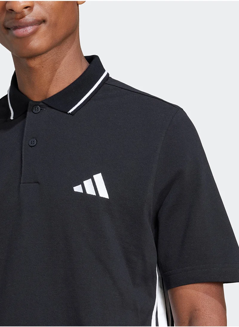 اديداس Essentials 3 Stripes Piqué Polo Shirt