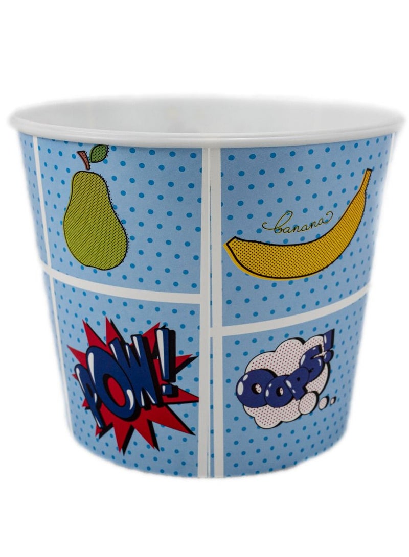 Titiz Modern Style Reusable Plastic Chips & Popcorn Containers / Popcorn Bowls for Movie Theater Night - Washable in the Dishwasher - Multi Pop Design 2200ML - Image 1