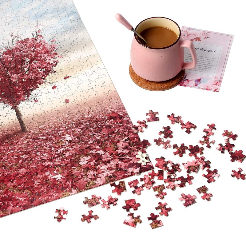 Ingooood Jigsaw Puzzles 1000 Pieces- Tranquil Series Maple Leaves Heart- for Adult - Image 4
