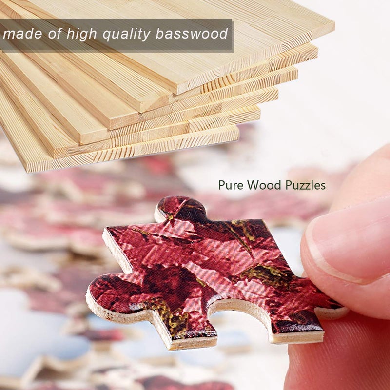 Ingooood Jigsaw Puzzles 1000 Pieces- Tranquil Series Maple Leaves Heart- for Adult - Image 3