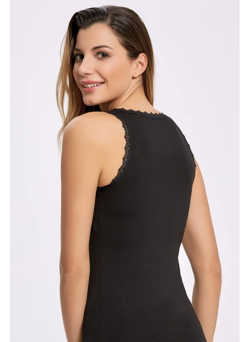 İlke İç Giyim İlke Underwear Women's Lace Wide Strap Undershirt
