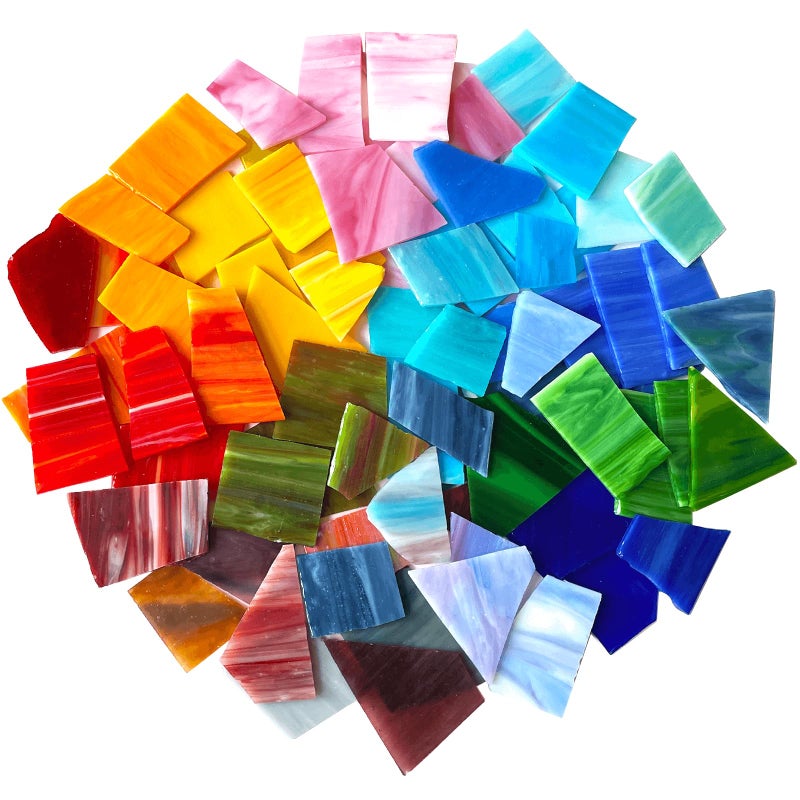 LITMIND 22LB Irregular Stained Glass Scraps  Mosaic Glass Pieces  Mosaic Tiles for Crafts Bulk in Assorted Colors and Shapes Perfect for Mosaic Making Projects Home Decor and More