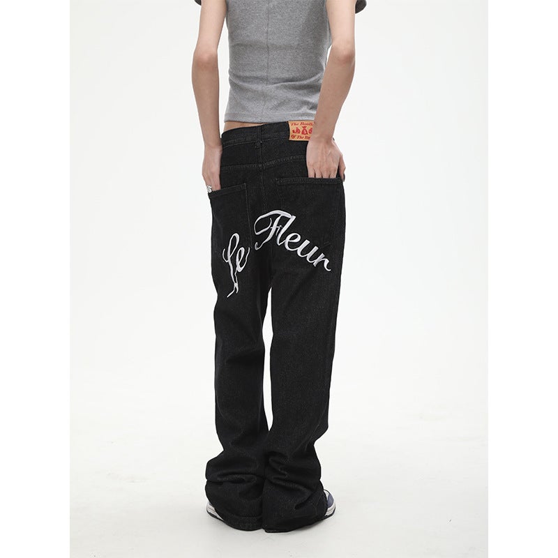 Unisex Classic Denim Jeans Loose Fit Daily Outdoor Wear - Image 4