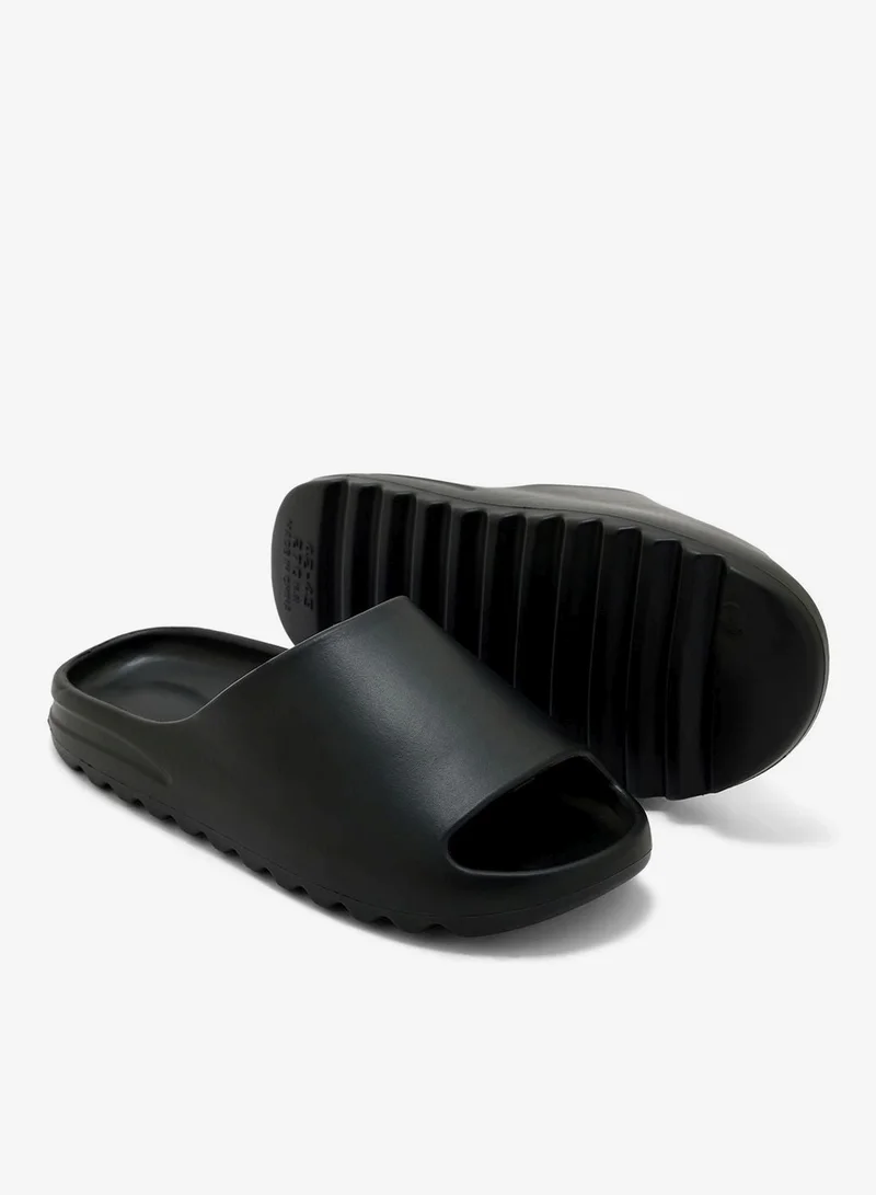 Seventy Five Black Casual Slides Sandals for Men | Best Price UAE