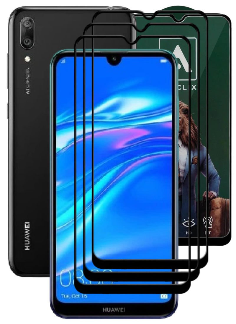 ACLIX 3 Pieces Antistatic ESD Dustproof Premium Quality High Definition Tempered Glass Screen Protector Designed For Huawei Y7 (2019) - Image 1