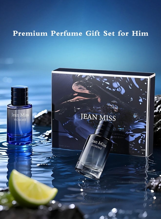 MARK HIM 2-Piece Men’s Eau de Toilette Gift Set, Ideal Gift for Birthday Holiday Anniversary, Dual Masculine Long-Lasting Perfume Kit - Image 2