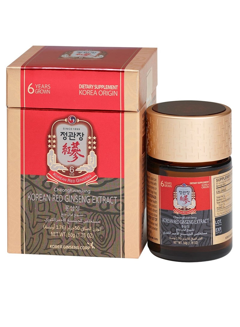 تشونغ كوان جانغ مستخلص الجينسنغ الأحمر الكوري 100% من تشيونج كوان جانج يعزز الطاقة والقدرة على التحمل والمناعة والتركيز بشكل طبيعي 50 جرام - Image 1