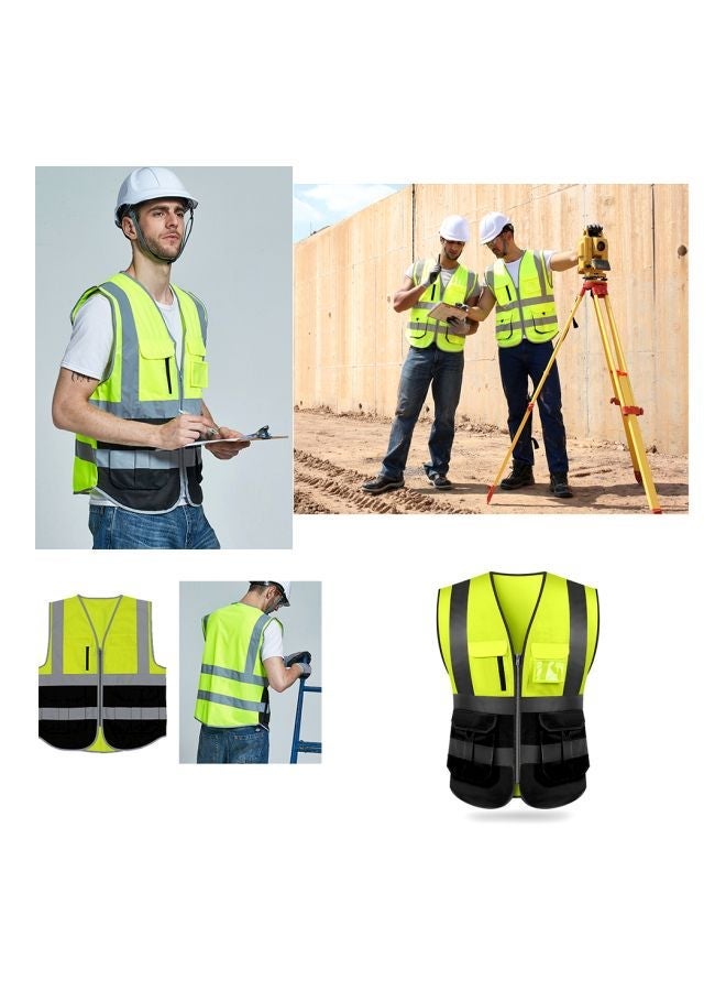 NIBEMINENT Reflective Safety Vest Black/Yellow - Image 2