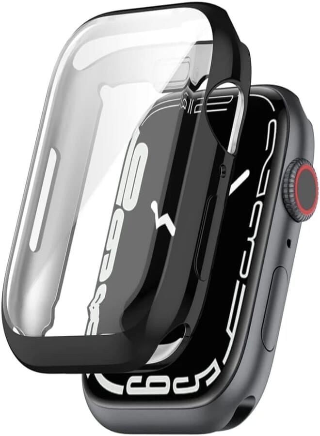 Next Next Store Compatible with iWatch Series 7 TPU Anti-Scratch Bumper Case Cover (Black, 41mm)