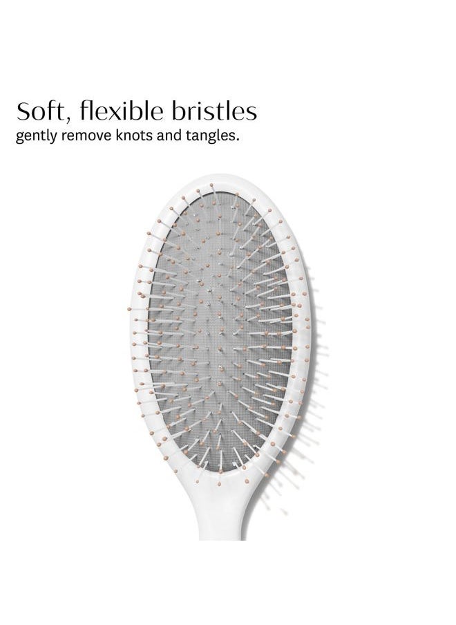 T3 Micro Detangle Duo Brush Set | Detangling Brush and Shower Comb Set | Comb to Disperse Liquid & Brush to Detangle Wet Hair| For All Hair Lengths and Textures, white, 1 Count (Pack of 1)  - Image 3