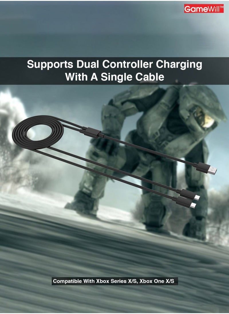 GameWill - Rechargeable Controller Battery Pack [2-PACK] with [1200 mAh HIGH POWER capacity] for Xbox Series X and Series S (also compatible with Xbox Series One X/S) - Black - Image 1
