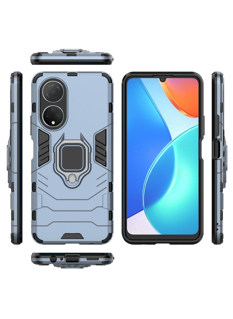 TEAM LUXURY غطاء هاتف Honor X7 مع حماية شاملة مقاومة للسقوط وملحقات مغناطيسية للسيارات وحامل هاتف خلفي لحماية الغطاء الخلفي لـ Honor X7 - Image 2