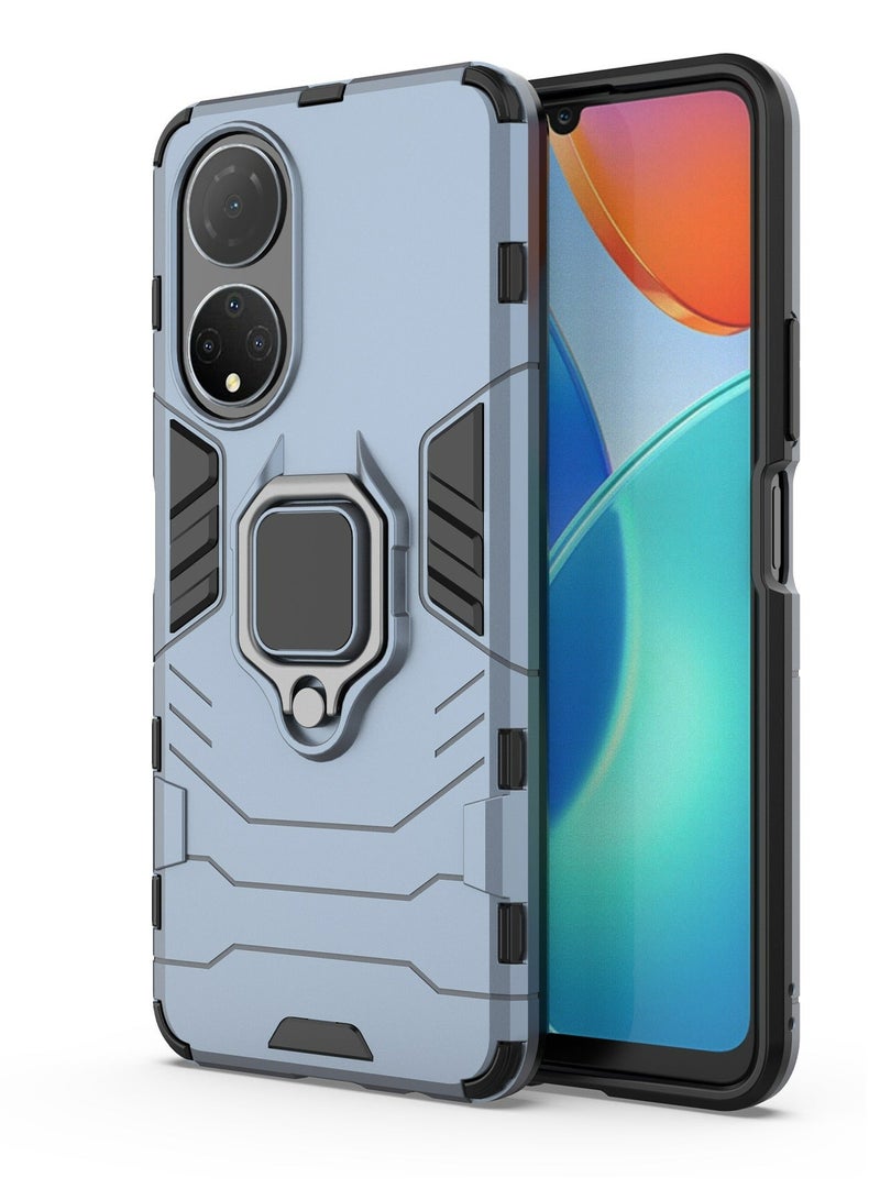 TEAM LUXURY غطاء هاتف Honor X7 مع حماية شاملة مقاومة للسقوط وملحقات مغناطيسية للسيارات وحامل هاتف خلفي لحماية الغطاء الخلفي لـ Honor X7 - Image 3