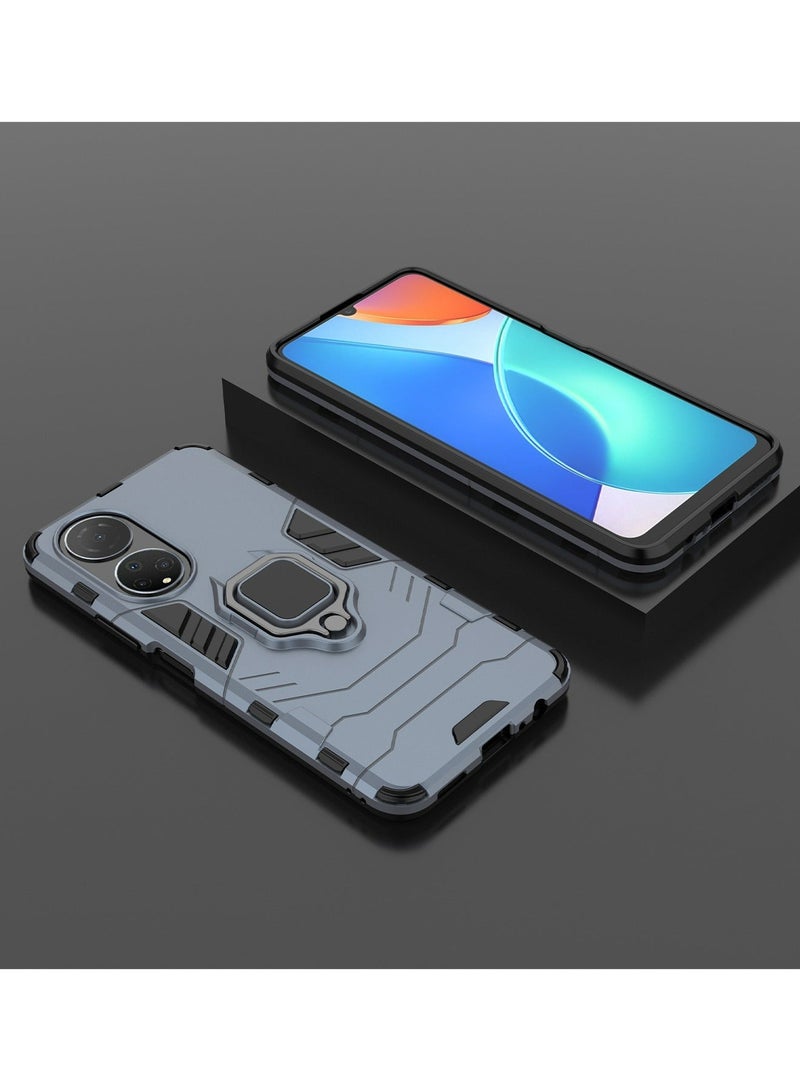 TEAM LUXURY غطاء هاتف Honor X7 مع حماية شاملة مقاومة للسقوط وملحقات مغناطيسية للسيارات وحامل هاتف خلفي لحماية الغطاء الخلفي لـ Honor X7 - Image 5