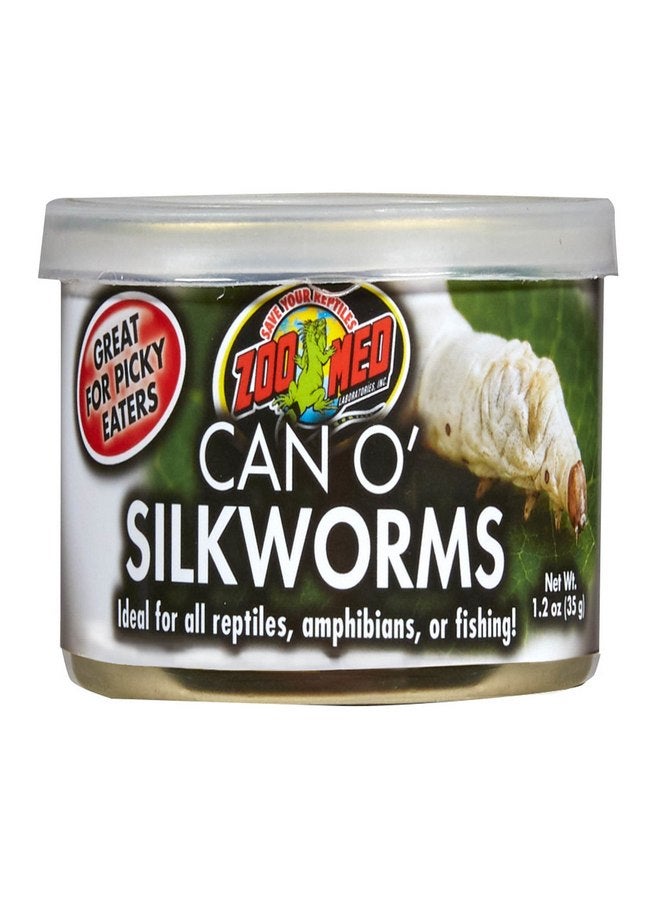Zoo Med Can O' Silkworms Bearded Dragon Food 1.2 oz.