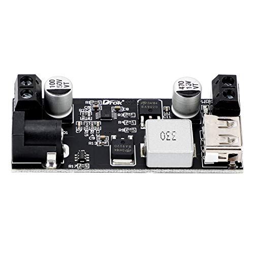 DROK Buck Converter 12v to 5v, 5A USB Voltage Regulator DC 9V-36V Step Down to DC 5V-5.3V 5.2V 3.5-6A Volt Transformer Power Supply Module for Phone Fast Charging - Image 4