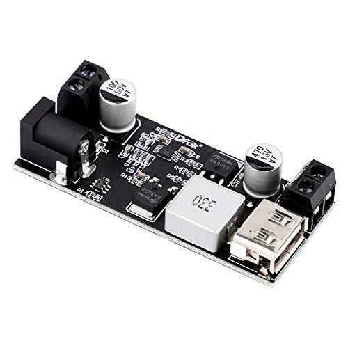DROK Buck Converter 12v to 5v, 5A USB Voltage Regulator DC 9V-36V Step Down to DC 5V-5.3V 5.2V 3.5-6A Volt Transformer Power Supply Module for Phone Fast Charging - Image 5