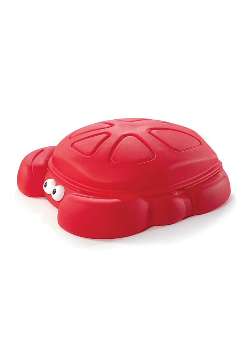 Step2 Crabbie Sandbox with Protective Shell Cover & Built-in Seats - Outdoor Sand Toy for Kids & Toddlers - Red - Image 5