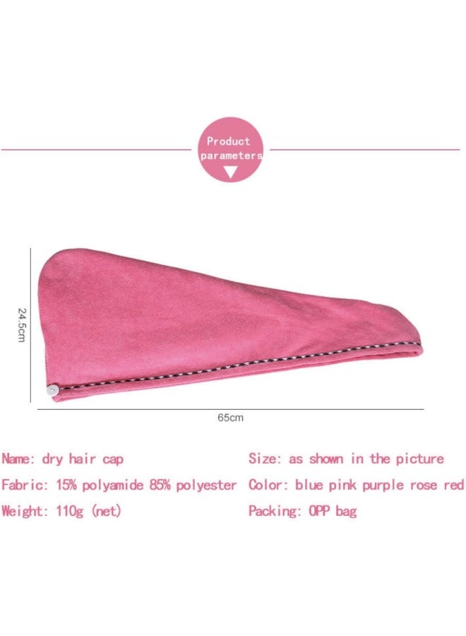 Bliss- 2 Pack Microfiber Hair Towel Wraps (Pink Red) - Image 2