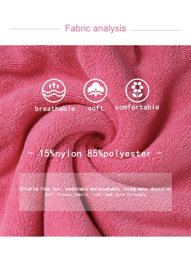 Bliss- 2 Pack Microfiber Hair Towel Wraps (Pink Red) - Image 4