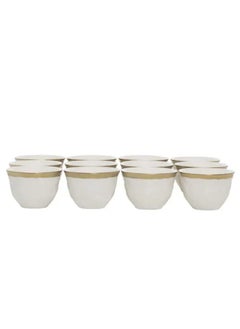 Alsaif Gallery Arabic coffee cups set with golden line 12 pieces Al-Saif Gallery  - Image 1