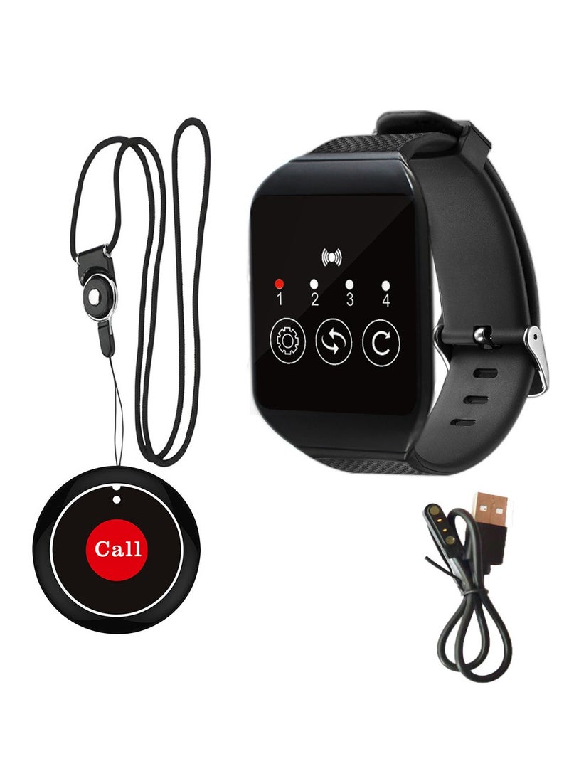 XiuWoo Call bell, Restaurant Pager System, Caregiver Call System, Wrist Pager Alert Call Buttons 1 to 1 Pager System for Home Hospital Factory - Image 1