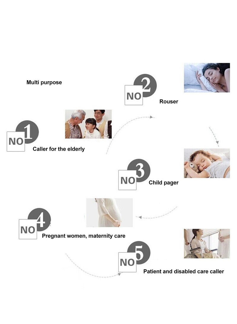 XiuWoo Call bell, Restaurant Pager System, Caregiver Call System, Wrist Pager Alert Call Buttons 1 to 1 Pager System for Home Hospital Factory - Image 3